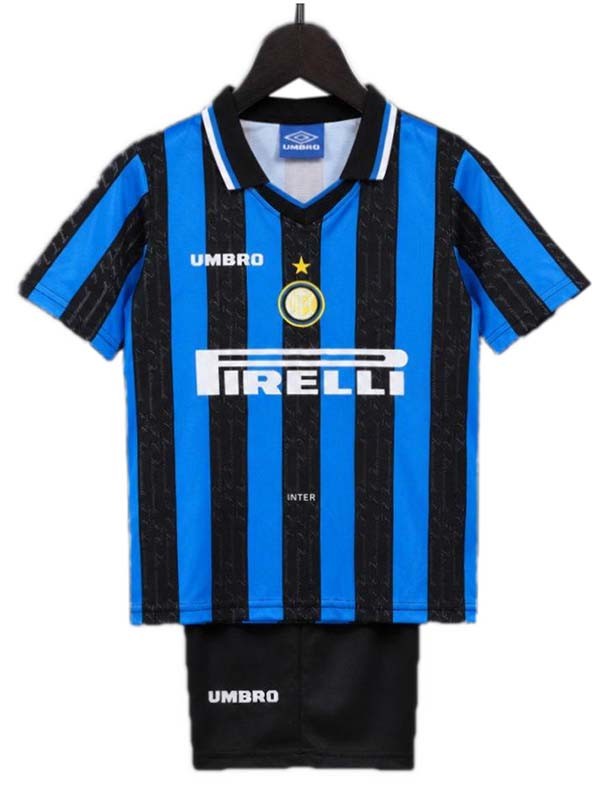 Inter milan home kids kit childrens retro jersey 1997-1998
